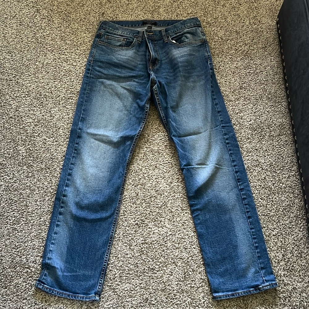 Men’s Banana Republic Straight Fit Jeans, Size 34x32, Dark Wash